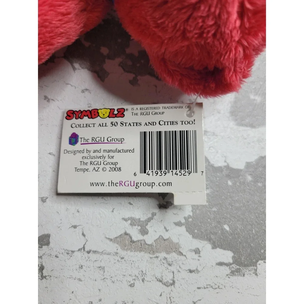 Symbolz Texas Bean Bag Plush Bear Red Stuffed Animal Souvenir Teddy 7